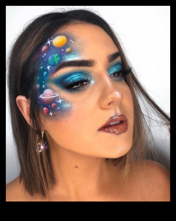 Glam and Galactic חקר קוסמי של סגנונות איפור זוהרים 5 גלאם וגלקטיקה: חקר השפעות קוסמיות בסגנונות איפור זוהרים