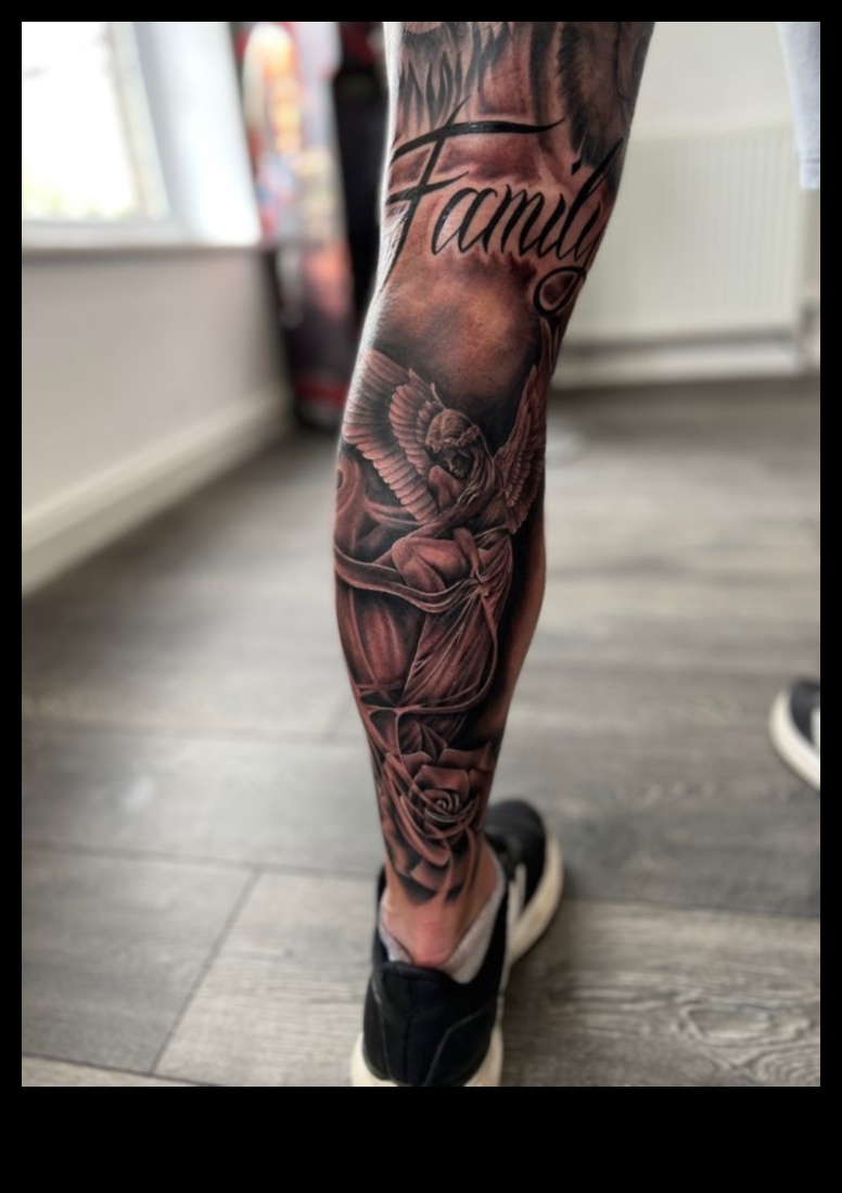 אגדות בדיו: אומנות נחשפה על הגפיים התחתונות