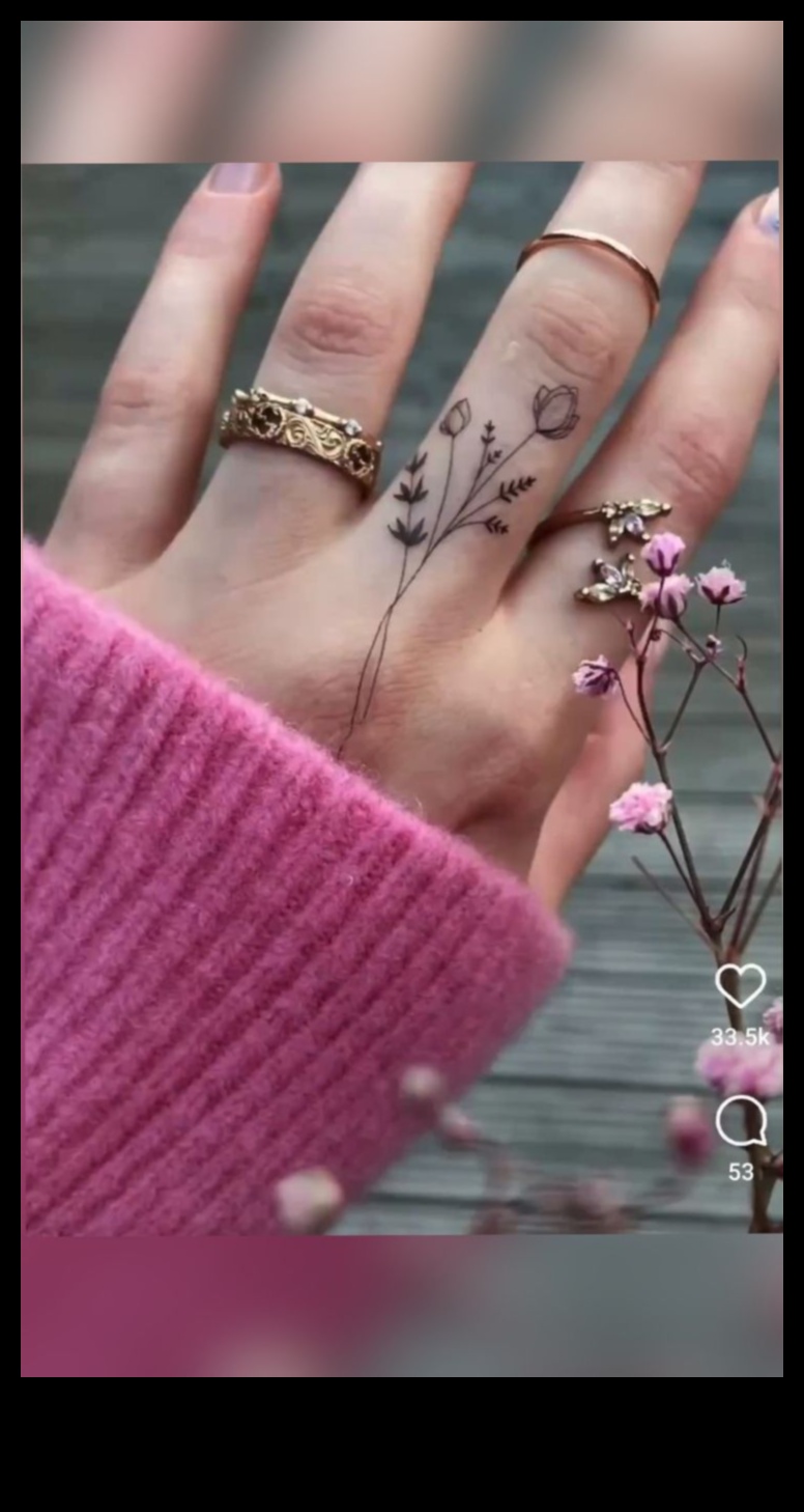 ניצחונות זעירים: התענגו על האומנות של קעקוע אצבע מסוגנן שיק אלגנטי